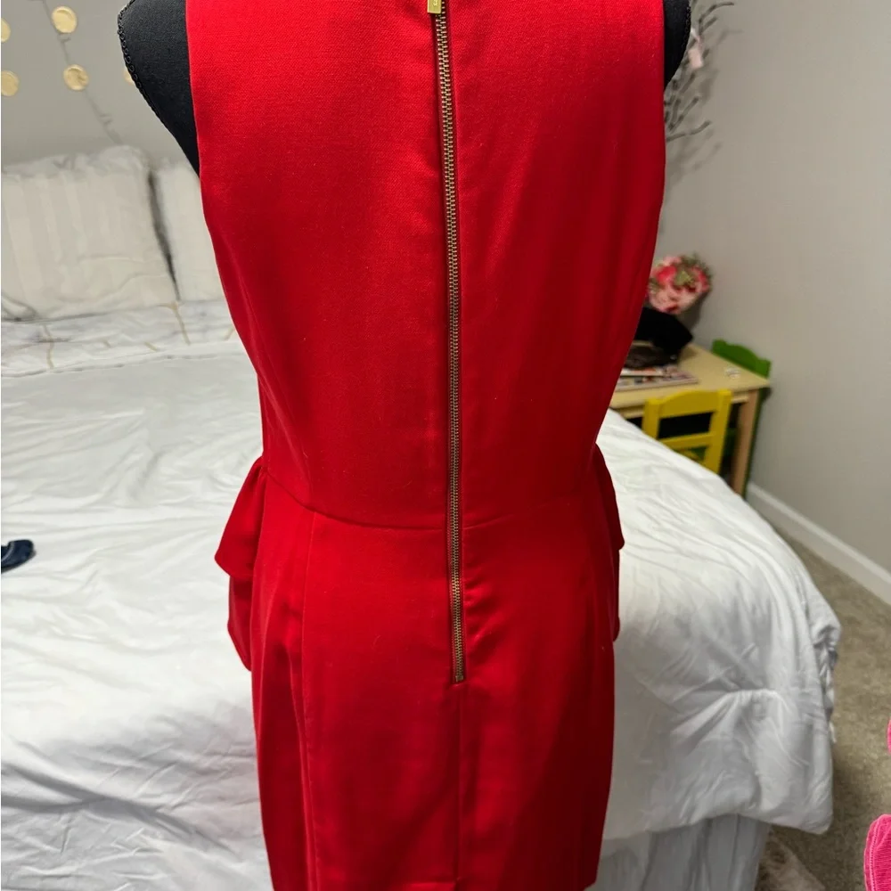 Michael Kors Vibrant Red Zip-Back Dress - Picture 2 of 5